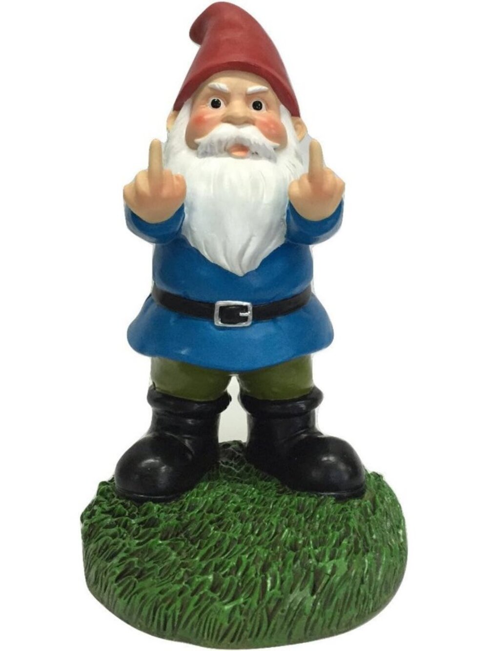 Funny Middle Finger Gnome Statue 8.5in - Unique Garden Decor for Yard & Patio